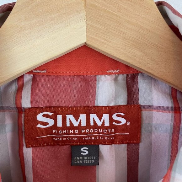 Simms Fishing Womens Size Small Big Sky Long Sleeve Plaid Pearl Snap-Front Shirt - Picture 9 of 9
